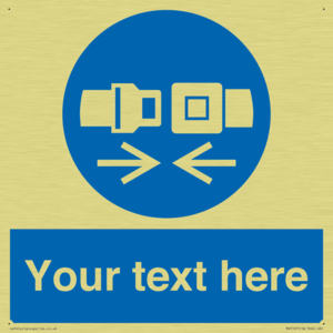 Custom Seatbelts Sign